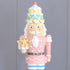 Christmas Sweets Pink Nutcracker Resin Figurine – Candy-Inspired With Gingerbread Cake