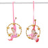 Set of 2 Pink Elf Christmas Ornaments – Star Wreath Tree Hanging Decorations