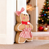 Christmas Gingerbread Girl Door Stopper – Festive Standing Decoration