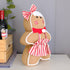 Christmas Gingerbread Girl Door Stopper – Festive Standing Decoration