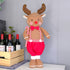 Standing Christmas Reindeer Decoration – Festive Fabric Decor with Candy Cane, 66cm
