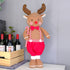66cm Standing Reindeer Christmas Decoration – Festive Fabric Decor with Candy Cane