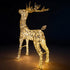 120cm Light Up Gold Reindeer Indoor Outdoor Christmas Lights Decoration with Auto Timer Deer Display