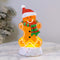 Gingerbread Musical Christmas Lantern with LED Lights Swirling Confetti