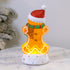 Gingerbread Musical Christmas Lantern with LED Lights Swirling Confetti