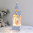 Lighted Church Christmas Lantern with Holy Family Swirling Glitter & Warm LED Lights