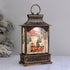 Santa In A Sleigh Musical Christmas Lantern with Swirling Confetti LED Lights