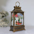 Santa In A Sleigh Musical Christmas Lantern with Swirling Confetti LED Lights
