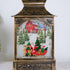 Santa In A Sleigh Musical Christmas Lantern with Swirling Confetti LED Lights