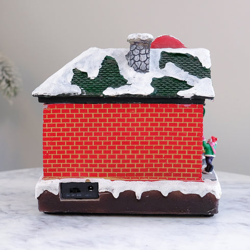 Animated Santa's Christmas Toy Shop w/ Revolving Door, LED Lights & Music