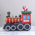Animated Christmas Train w/ Rotating Santa, LED Lights, Music & Whistle Sound