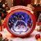 Large Animated Christmas Resin Bauble Village with Spinning Ice Skaters LED Lighted With Music