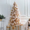 Gold Snow Flocked Fibre Optic Christmas Tree Pre Lit 8 Lighting Modes