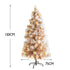 Gold Snow Flocked Fibre Optic Christmas Tree Pre Lit 8 Lighting Modes