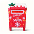 3D Light Up “Letters to Santa” Mailbox Decoration with Timer | Warm White LED Glitter Fabric Christmas Light