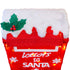 3D Light Up “Letters to Santa” Mailbox Decoration with Timer | Warm White LED Glitter Fabric Christmas Light