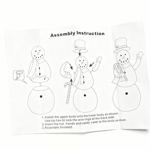 77CM Light Up 3D Snowman Christmas Lights with Auto Timer Warm White Outdoor/Indoor