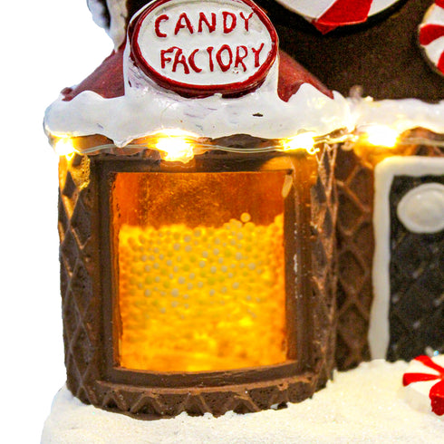 Candy Factory Animated Christmas Village with Rotating Candy & LED Lights