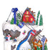 Animated Christmas Mountain Village with Moving Cable Car & Train