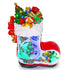 Collectible Design Animated Christmas Boot Village with Rotating Skiers and Flashing Lights