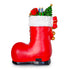 Collectible Design Animated Christmas Boot Village with Rotating Skiers and Flashing Lights