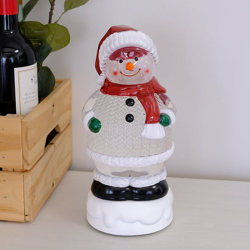 Animated Musical Light-Up Snowman Water Globe Lantern
