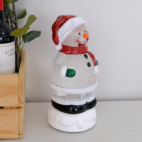 Animated Musical Light-Up Snowman Water Globe Lantern