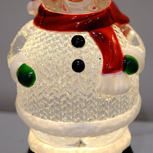 Animated Musical Light-Up Snowman Water Globe Lantern