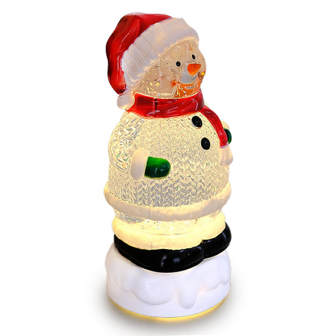 Animated Musical Light-Up Snowman Water Globe Lantern