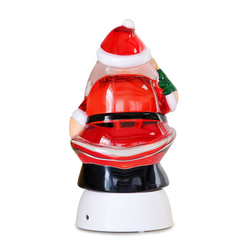Santa-Shaped LED Musical Christmas Water Lantern Snow Globe with Swirling Glitter