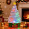 Acrylic Christmas Tree Water Lantern with Multi-color LED Lights