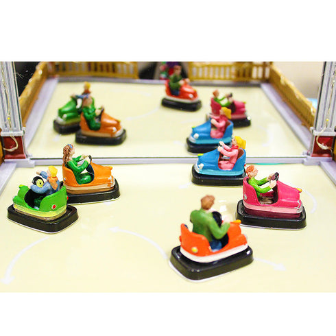 Christmas Village Animated Bumper Cars Moving Musical LED Light Up Decoration