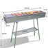100cm Portable Zinc Iron Alloy Charcoal Hibachi BBQ Grill with Stainless Steel Rack