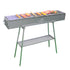 100cm Portable Zinc Iron Alloy Charcoal Hibachi BBQ Grill with Stainless Steel Rack