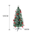 Pre-Lit Fibre Optic Christmas Tree with Red Bows & Colour-Changing LED Lights