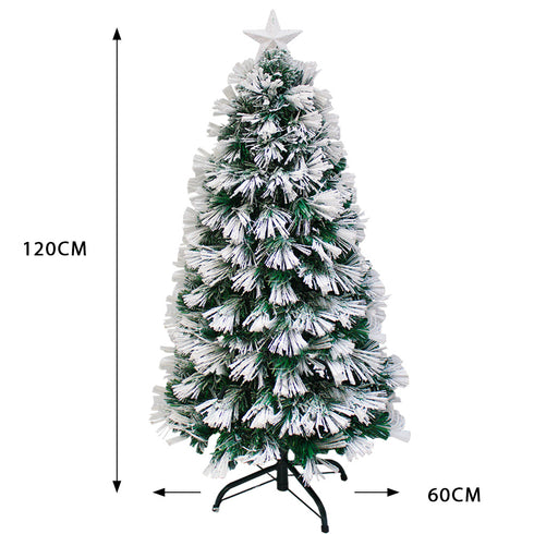 Snowy Christmas Tree Fibre Optic Pre-Lit Ultra-bright Multicolor LED Lights