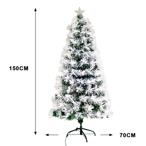 Snowy Christmas Tree Fibre Optic Pre-Lit Ultra-bright Multicolor LED Lights