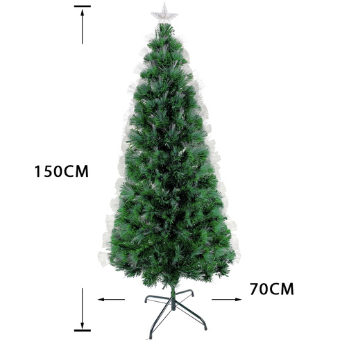 Long Optic Fibres Christmas Tree Pre-Lit Ultra-Bright Multicolor LED Lights