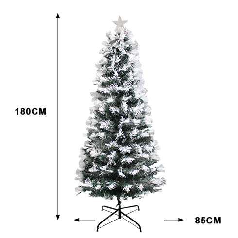 Snowy Christmas Tree Fibre Optic Pre-Lit Ultra-bright Multicolor LED Lights