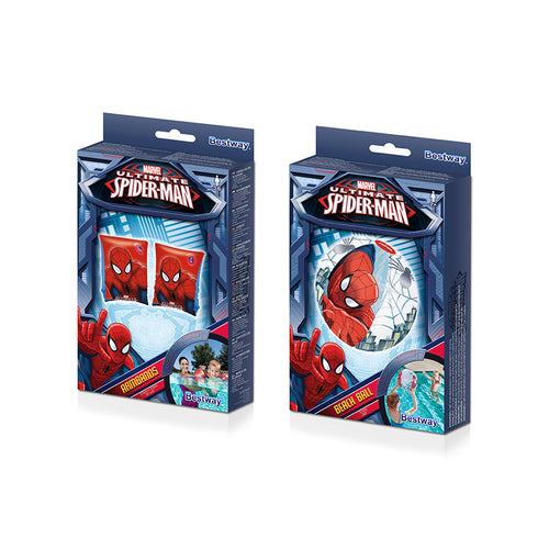 Bestway Marvel Spider-man Swim Armbands + Beach Ball Set Inflatable Pool Toy
