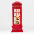 Christmas Telephone Booth Hurricane Led Light Lantern With Swirling Confetti