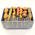 Portable Zinc Iron Alloy Hibachi BBQ Charcoal Grill 30cm with Stainless Steel Rack