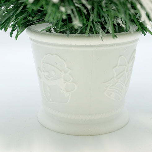 60cm Purple Snowy Christmas Tree in Pot Fibre Optic with Bright LED Lights and Baubles