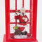 Christmas Telephone Booth Hurricane Led Light Lantern With Swirling Confetti