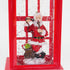 Christmas Telephone Booth Hurricane Led Light Lantern With Swirling Confetti