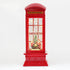 Christmas Telephone Booth Hurricane Led Light Lantern With Swirling Confetti