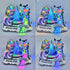 Christmas Village Snowy Fountain Milky Way River Musical Multicolor LED Light Up
