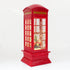 Christmas Telephone Booth Hurricane Led Light Lantern With Swirling Confetti