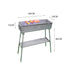 Portable Zinc Iron Alloy 60cm Charcoal Hibachi BBQ Grill with Stainless Steel Rack