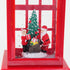 Christmas Telephone Booth Hurricane Led Light Lantern With Swirling Confetti